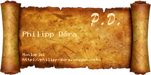 Philipp Dóra névjegykártya